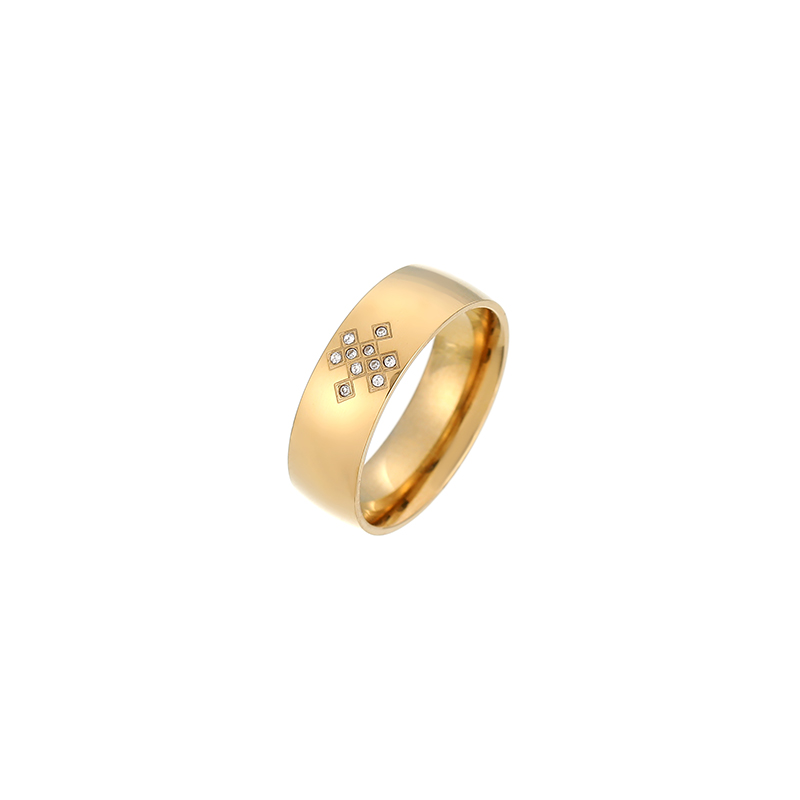 ODM OEM Price Gold Round Pearl Square Rings Factory R673