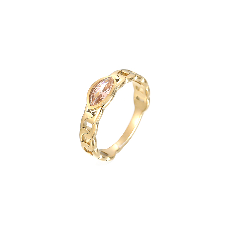 ODM OEM Price Gold Round Pearl Square Rings Factory R673