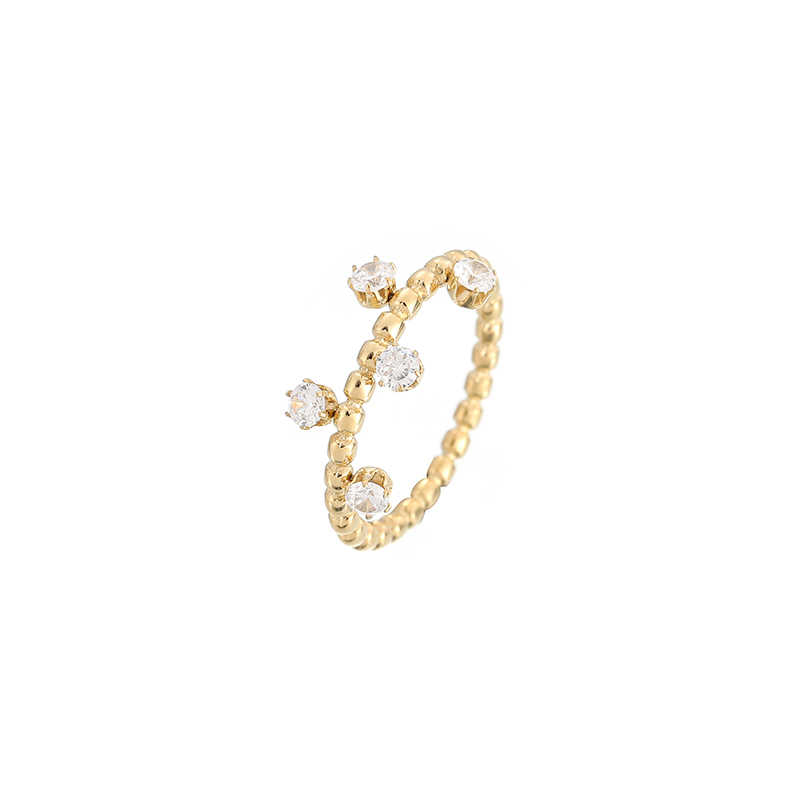 ODM OEM Price Gold Round Pearl Square Rings Factory R673