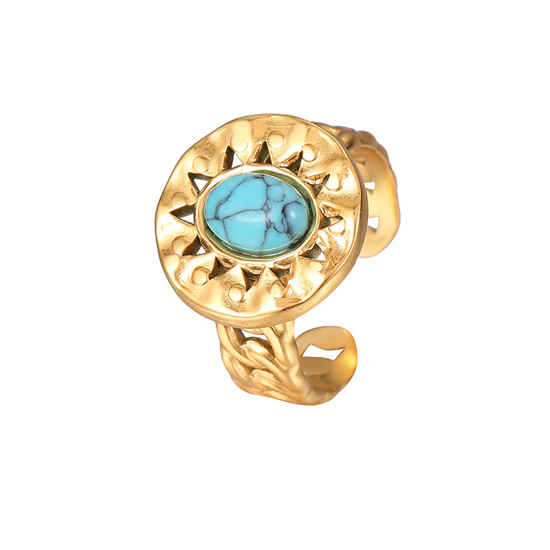 ODM OEM Price Gold Round Pearl Square Rings Factory R639