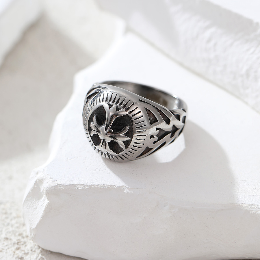 Custom Stainless Steel Handmade Silver Steel Men's Rings