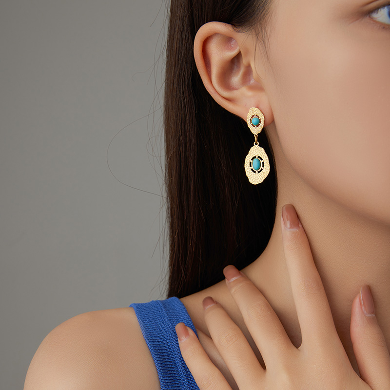 Elegant natural stone pendant earrings series not fade and do not allergic wholesale earrings for women girls