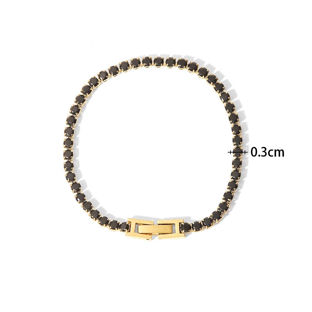 18K Gold Plated Cubic Zirconia Tennis Bracelet 4 Colours Zirconia Zirconia