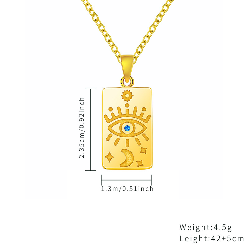 Stainless steel hollow pendant engraved tag necklace series