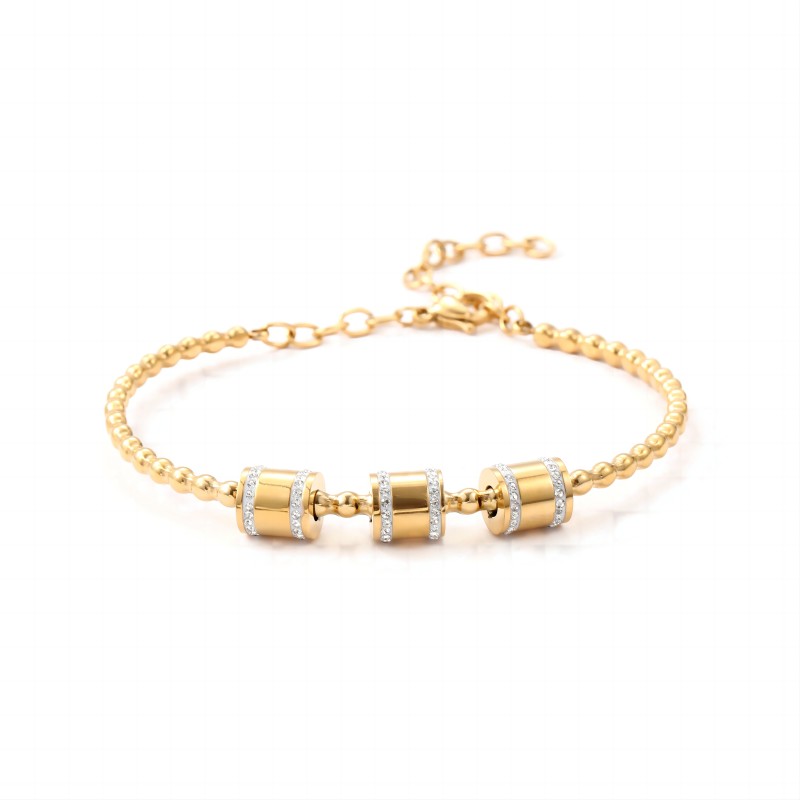 New Style Stainless Steel Zircon Shiny Bangle
