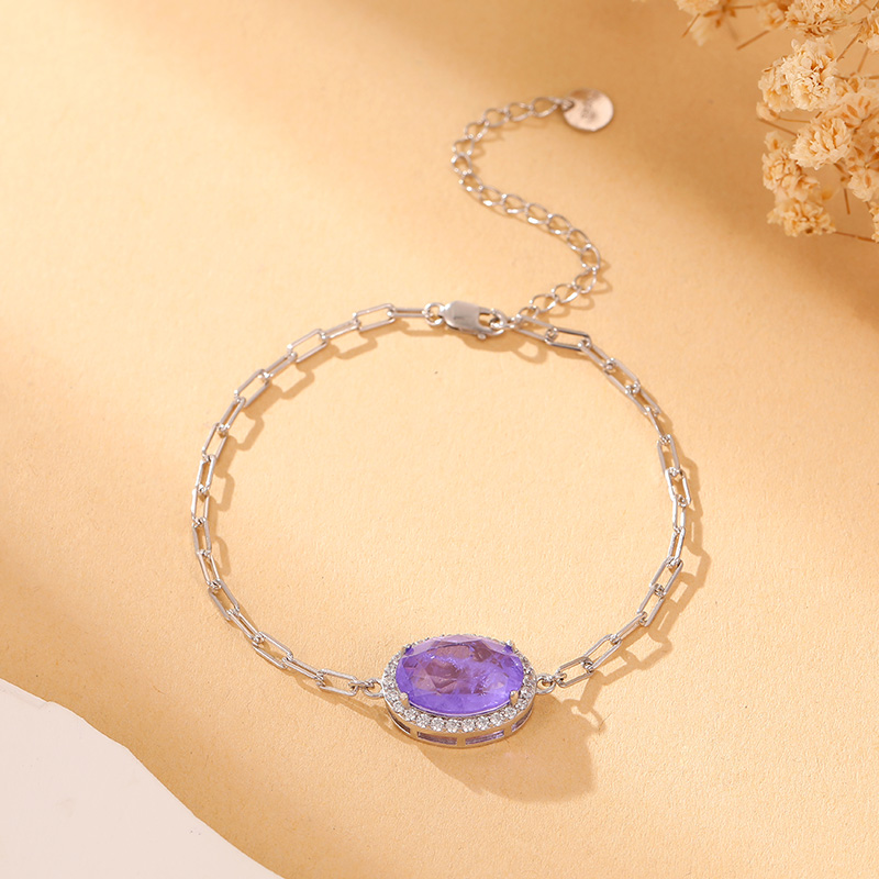 Hot sales large colorful gemstone zircon bracelet series