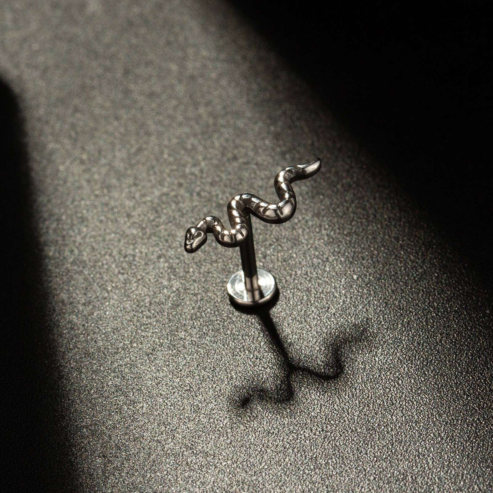 Snake Shaped Titanium Labrets 2024 Hypoallergenic Threadless Labret Body Jewelry Customizable