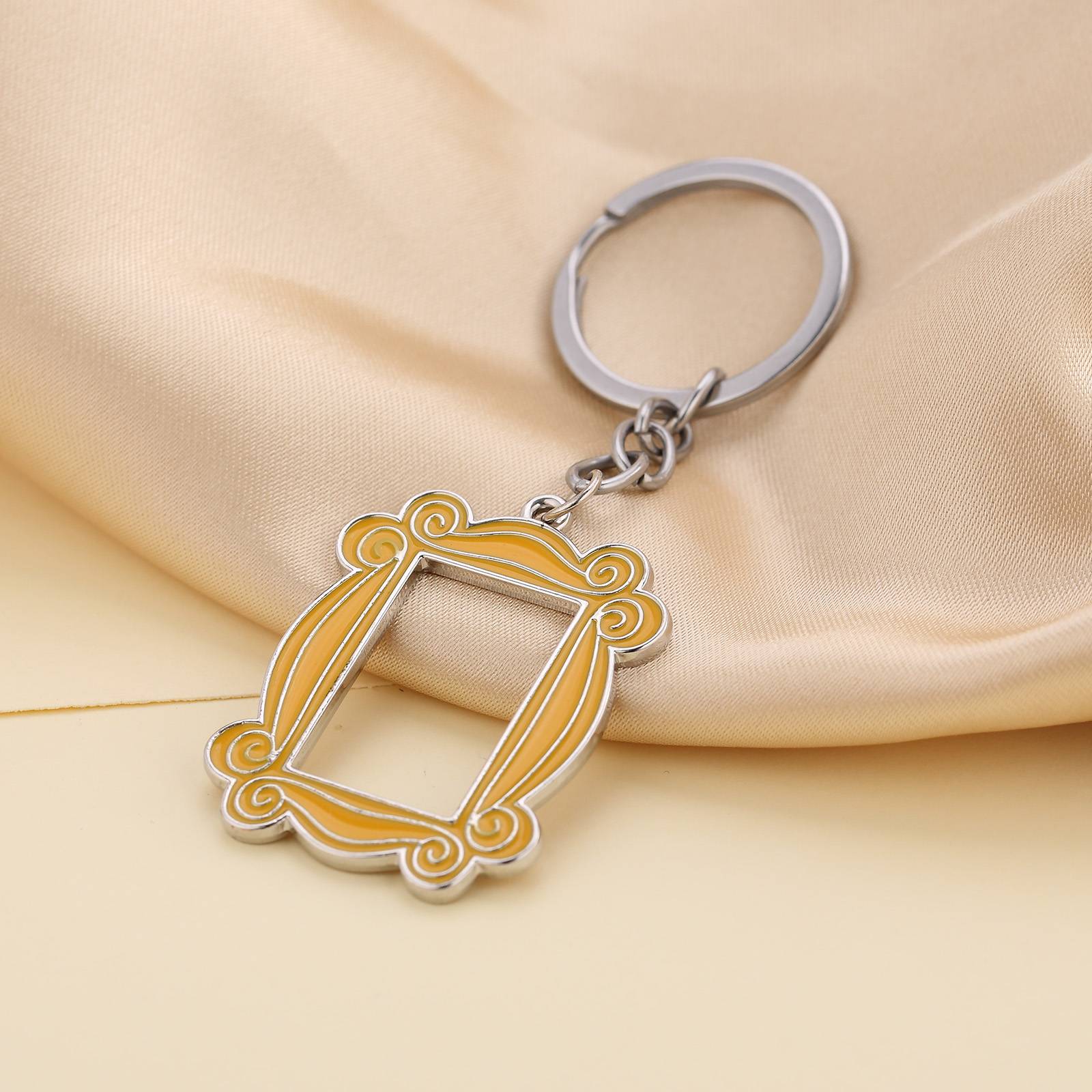 Custom enamel picture frame keychain