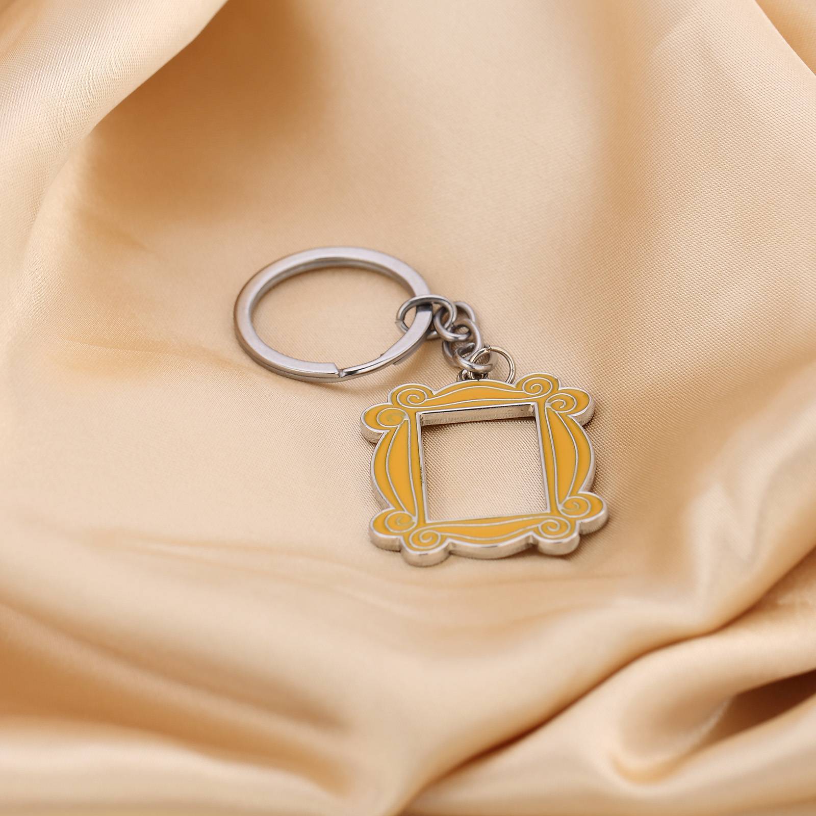Custom enamel picture frame keychain