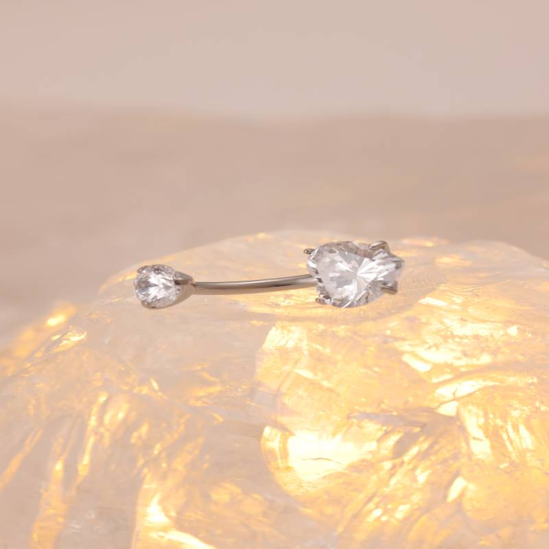  New arrival body jewelry navel piercing with big zircon