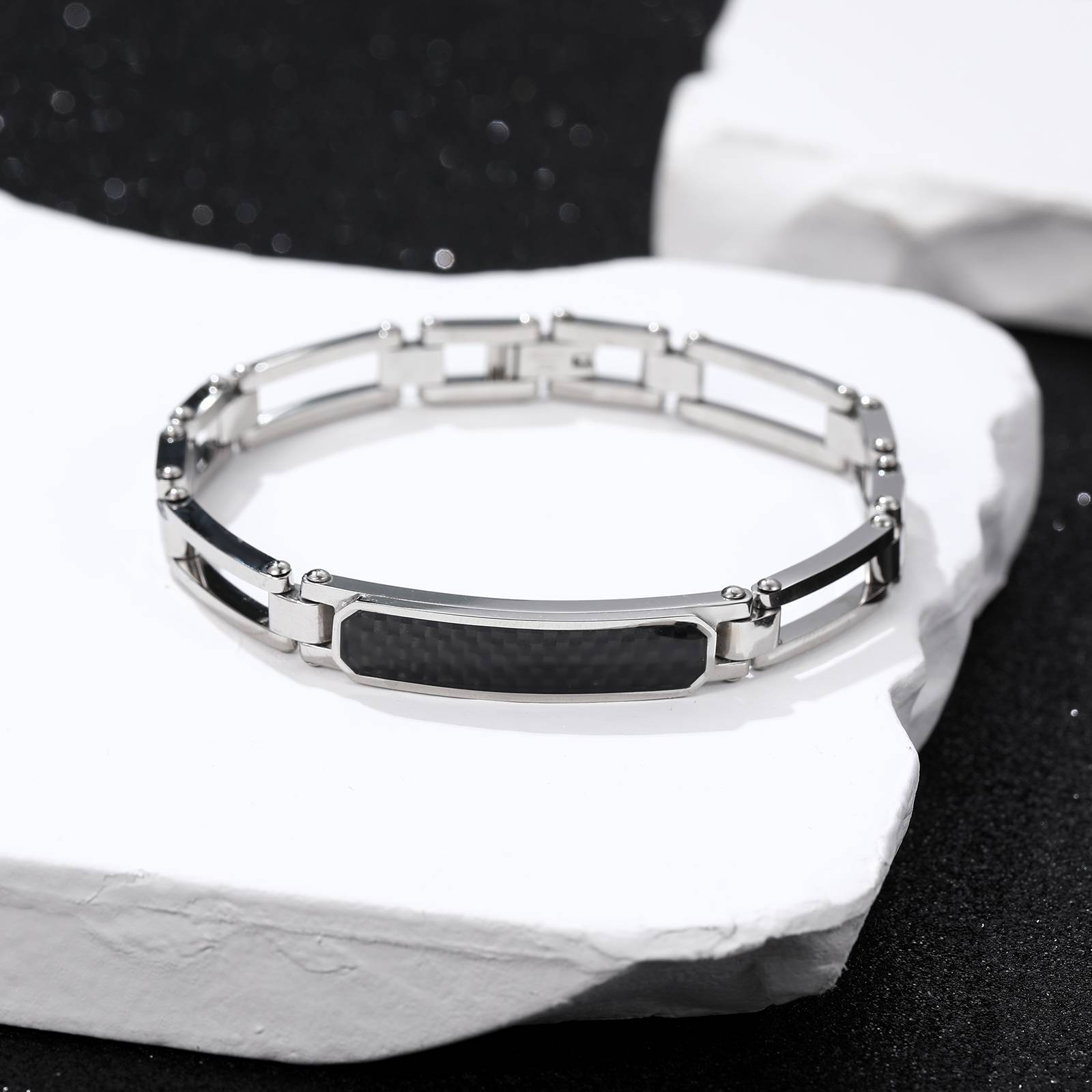 Unique Men's Carbon Fiber Bracelet