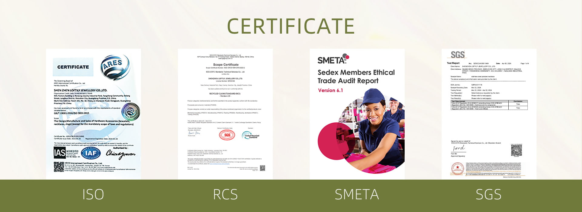 Custom Jewelry Certificates
