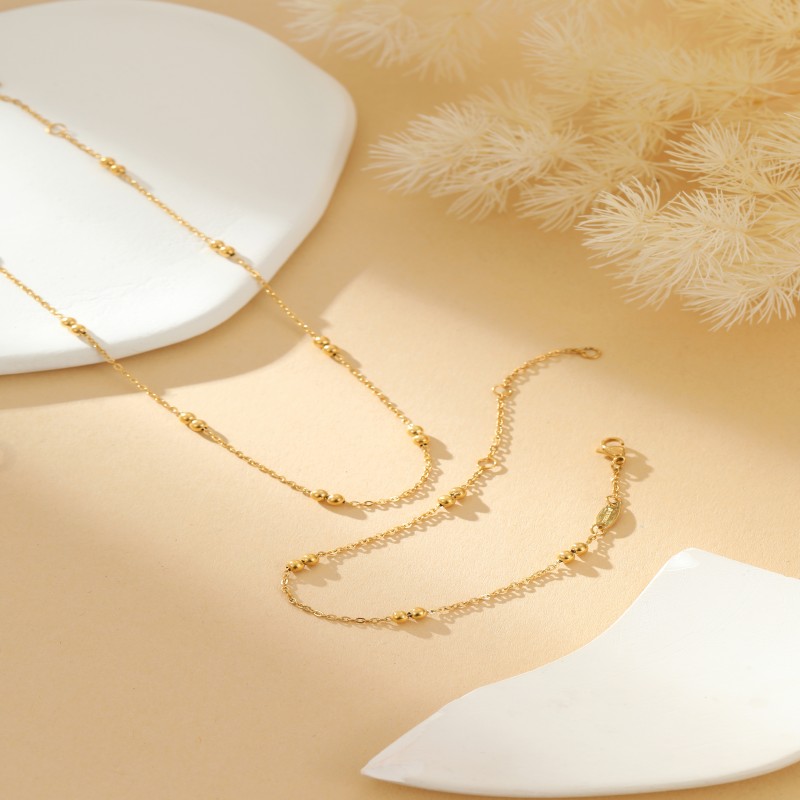 Waterproof wholesale exquisite double bead chain collection